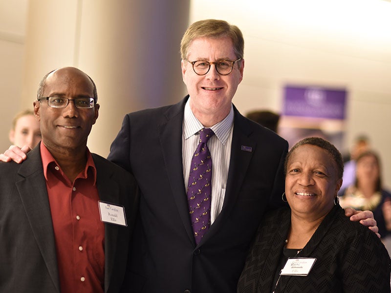 Ronald Ellis, Chancellor Staton, and Roni Ellis