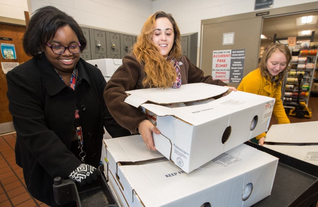 The Campus Kitchen at East Carolina University is making a difference for local families in need of a Thanksgiving meal. (Photo by Cliff Hollis)