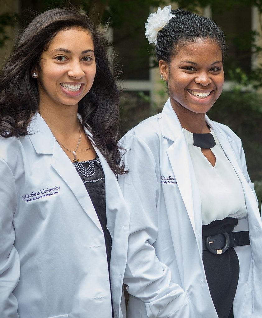 Amanda Saad (left) and Mia Marshall are two of the Brody Scholars who helped organize the health fair. (contributed photo)