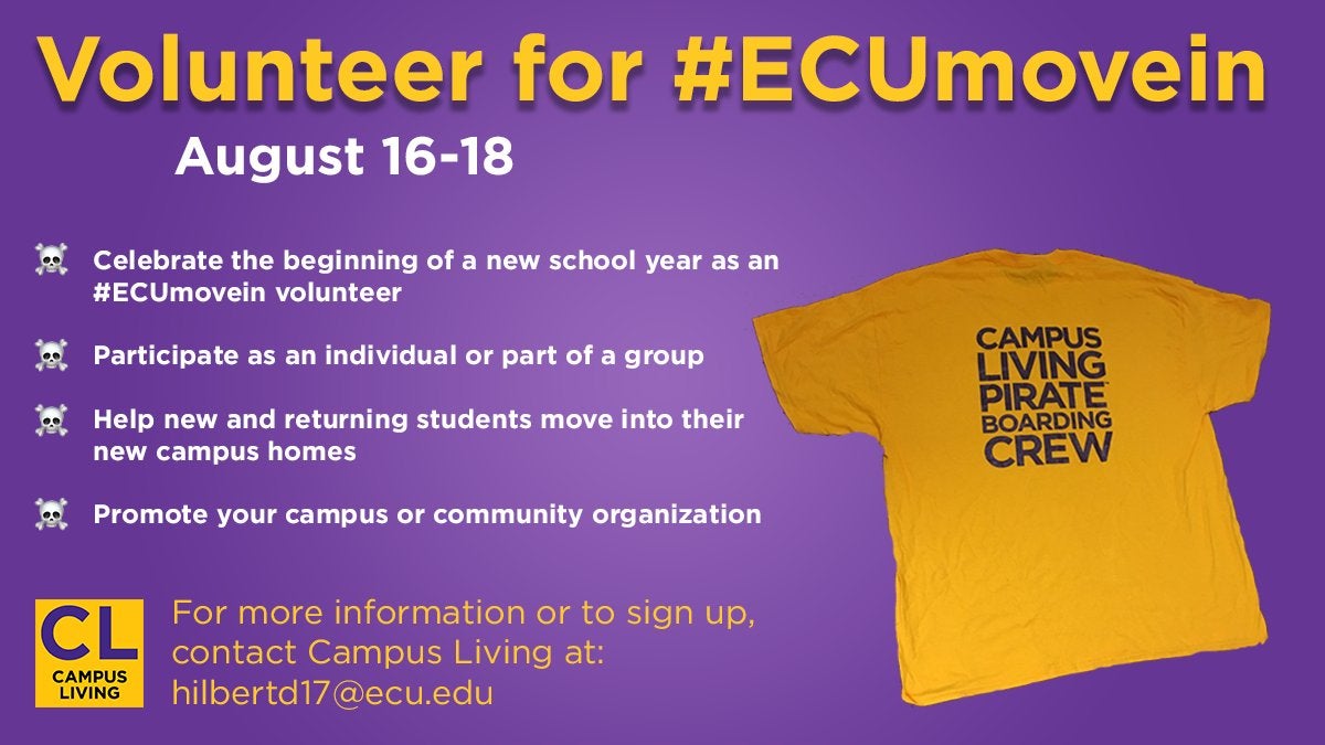 Volunteers Needed for Fall MoveIn News Services ECU