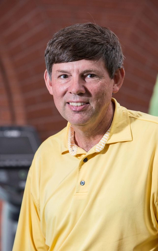 Tim Hardison, director of ECU’s MATCH Wellness program, has been honored by the Center for Digital Education as an innovator in education technology. (Photo by Cliff Hollis) 