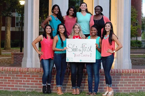 The Executive Board of ECU's chapter of She's the First. (contributed photo)