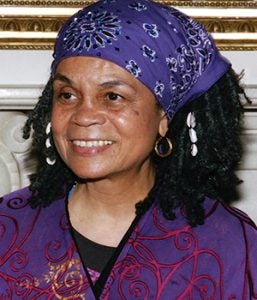 Sister Sonia Sanchez, a prominent writer of the Black Arts movement, will speak at 7 p.m. on Jan. 20 at Wright Auditorium. (Contributed photo by Keppler Speakers.)
