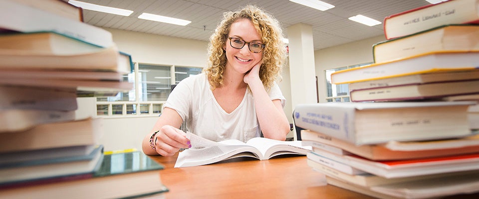 Student Margaret Blythe, a junior in the Department of Sociology, likes the easy, online access of alternative textbooks and the cost savings associated with the program.