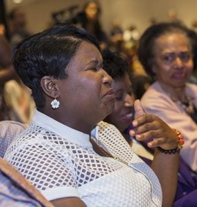 Richalle Smith is overcome with emotion after finding out she matched with her first-choice residency program in obstetrics and gynecology at the University of Louisville.