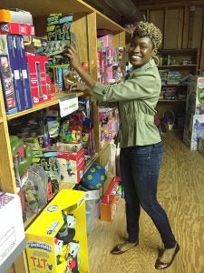 Freshman Robinyque Willis-Brown volunteered at Ronald McDonald House in Greenville as part of the Golden LEAF Scholarship. (Contributed photo)