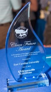 ECU Transit received the first Clean Future Award presented by GUC.
