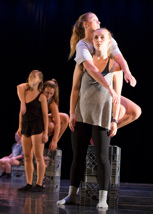 On Wednesday night, ECU students rehearsed for the annual Dance @ Wright production, which will be held Sept. 16-18.