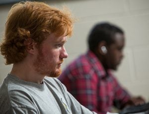 Jonathan Carney, a Rhode Island College student, takes part in in the 2016 Computer Science REU program at ECU.