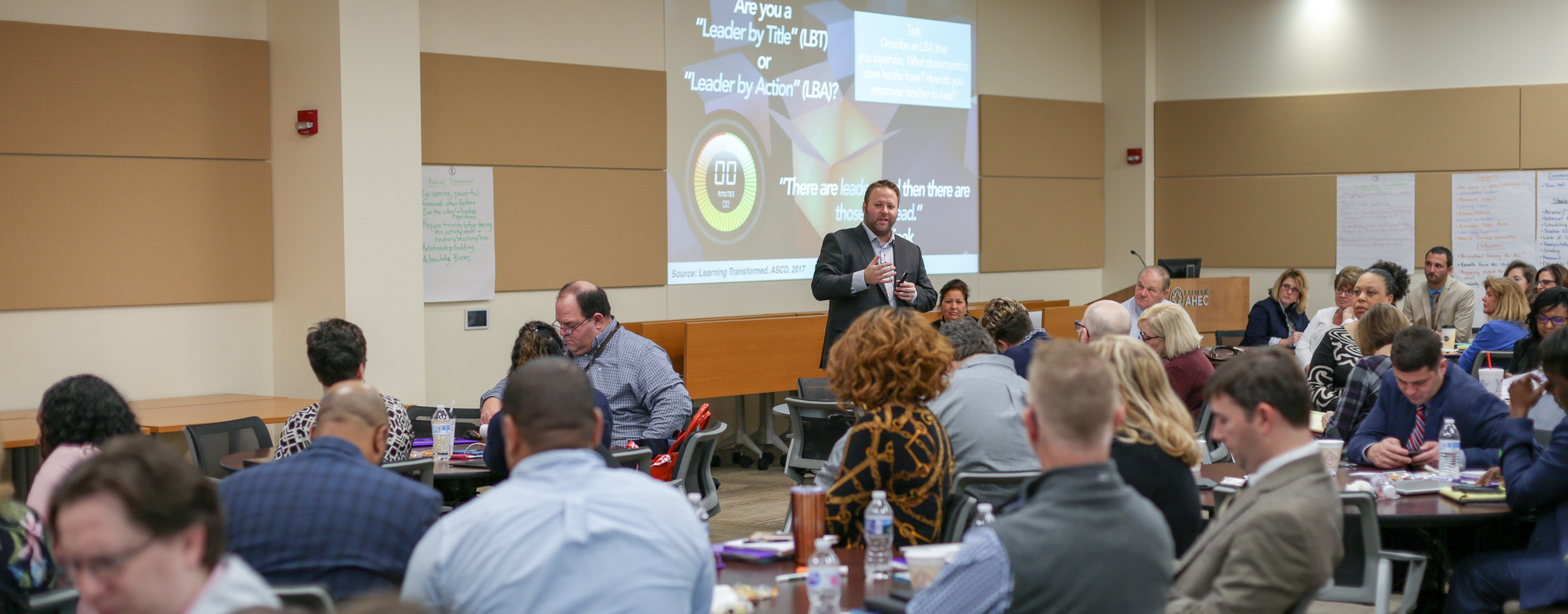 Keynote speaker Thomas Murray speaks at an equity summit hosted by the ECU College of Education Department of Educational Leadership Feb. 19-20. 