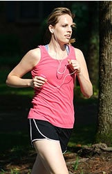 Physician assistant studies student Erin McClure will compete in the Chicago Marathon Oct. 12. Photo by Cliff Hollis