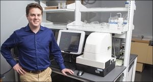 ECU researcher David Brown is seeking treatments that would help repair mitochondria inside heart cells. He has met with researchers at UNCW as part of the collaboration.