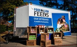 The Food Lion mobile pantry will travel with the Operation Reentry van as part of the partnership to help feed at risk veterans.