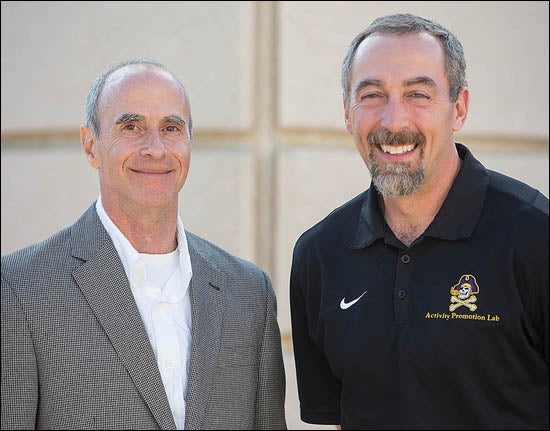 ECU kinesiology professors Dr. Paul DeVita  and Dr. Matthew Mahar