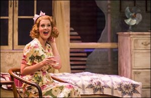 ECU senior Cate Kessler performs the role of Blanche Dubois in the ECU production.