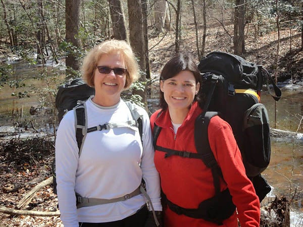 Faculty members Mary Beth Corbin, left, and Traci Birch led the Honors College Seminar on the Appalachian Trail.