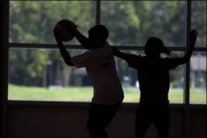 Campers play basketball at Take Off 4-Health on Aug. 9.