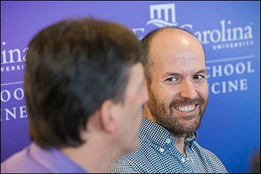 Donor Ken Lewis, left, was discovered to be a good match for kidney recipient Michael Tice, right.