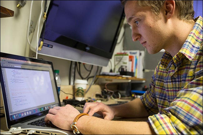 Robert Rankin, an ECU junior mechanical engineering major, developed the software for the device while working the past two years with Flanagan
