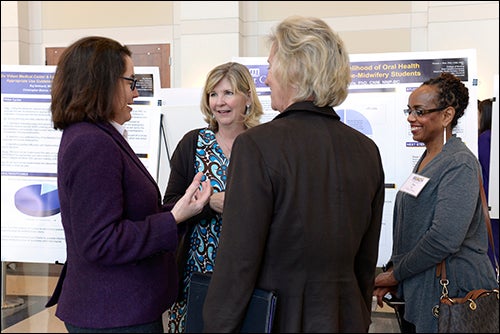 At the TQA Quality Symposium are, from left, Dr. Chelley Alexander, chair of the Department of Family Medicine; Dr. Patricia Crane, associate dean for research and creative activities, College of Nursing; Dr. Sylvia Brown, dean of the College of Nursing; Dr. Pamela Reis, assistant professor, College of Nursing.