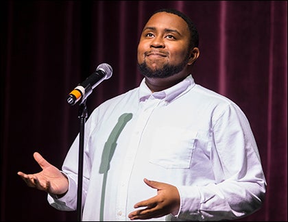 ECU music major Trey Scarborough is competing with a solo performance for the Talent Show.