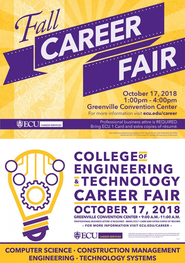 ECU to host Fall Career Fairs for students and alumni News Services ECU