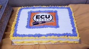 Harriot College freshmen and first-year transfer students who received at least a 3.0 GPA during their first semester at ECU were honored during the college’s annual ECU Excels reception Feb. 15.