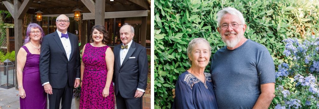 The 2019 Alumni Award recipients were (left)  Wanda Montano, Robert Brinkley, Lauren Patterson and James Mullen. Ken Wilson and Christa Reiser (right) were named honorary alumni.