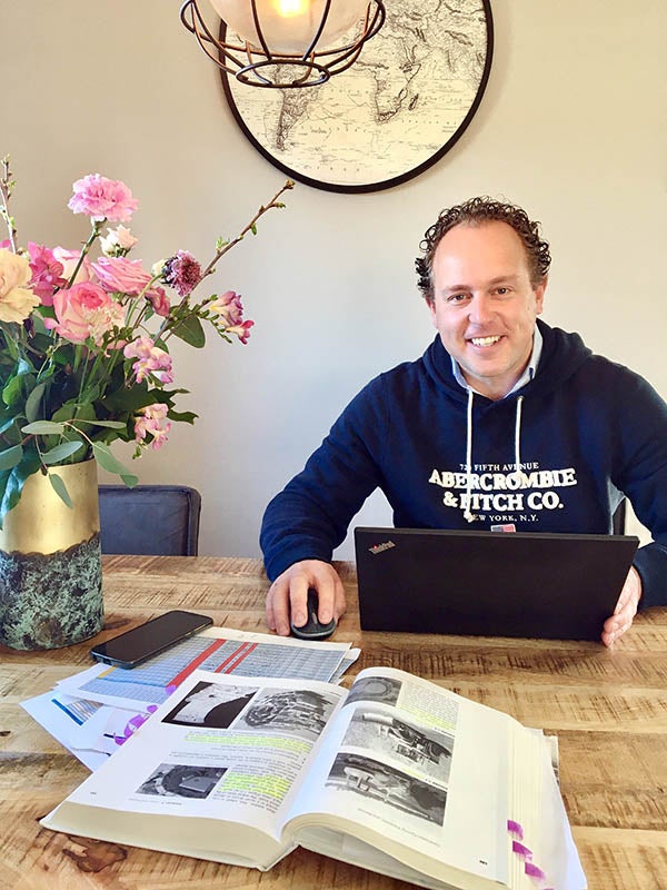 Dr. Marwin Jurjus is shown working in the Netherlands. Jurjus is teaching his construction management courses after returning home to support his family during the coronavirus pandemic. (Photo contributed by Marwin Jurjus)