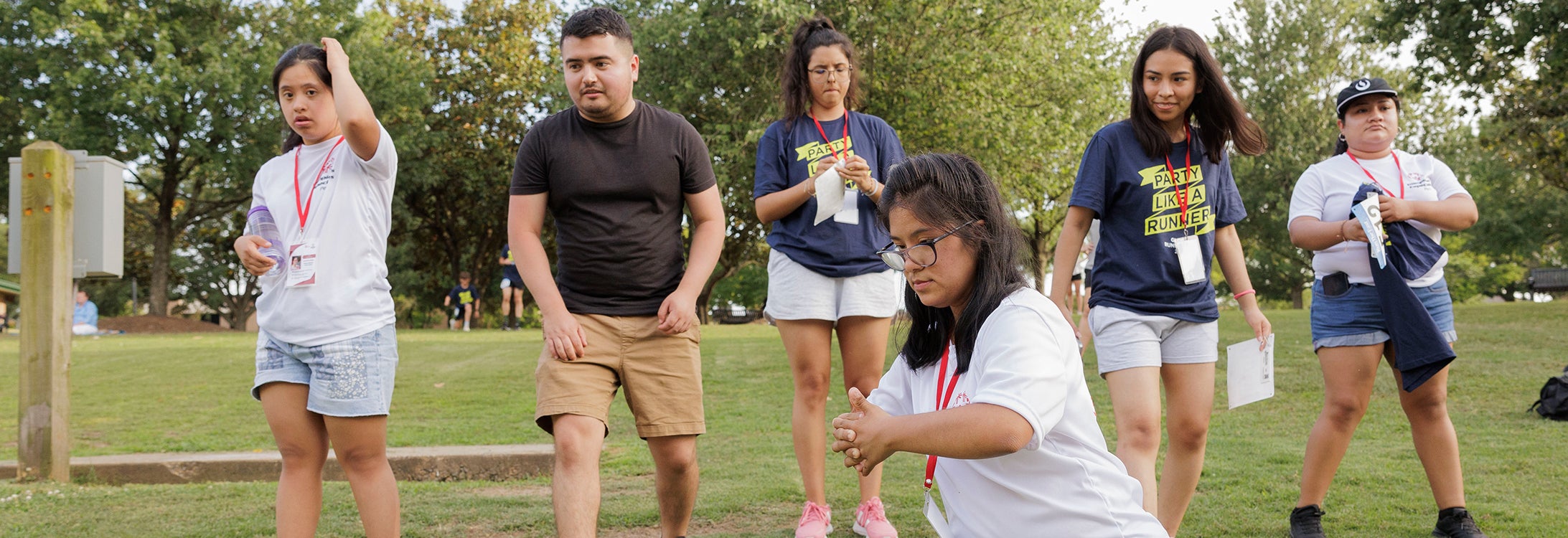 East Carolina University and Peru Special Olympics delegates prep for a 5K event in Greenville on Global Running Day on June 5. (Photos by Steven Mantilla)