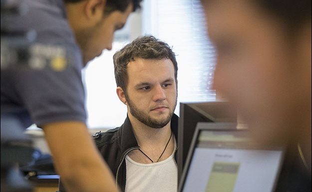 ECU students work in the computer lab in the College of Engineering and Technology, which prepares students to enter the workforce with skills that are currently in demand by major IT corporations. ECU has been ranked among the top in the nation for preparing its graduates to succeed in the workforce.