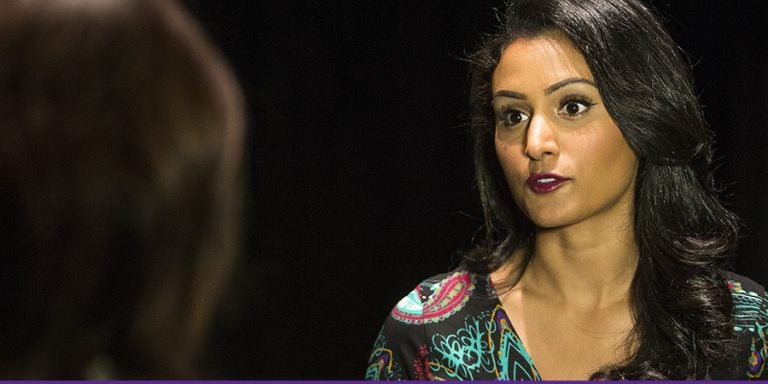 Miss America 2014 Nina Davuluri spoke to a selected group of students on campus Oct. 22, followed by a presentation in Hendrix Theatre. Davuluri urged her audience to celebrate diversity, while sharing her own experiences with cultural stereotypes. (Photos by Cliff Hollis)