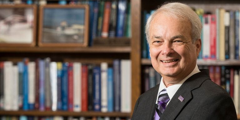 Dr. Stanley G. Eakins will step down as the College of Business dean after eight years at the helm. (Photos by Cliff Hollis)