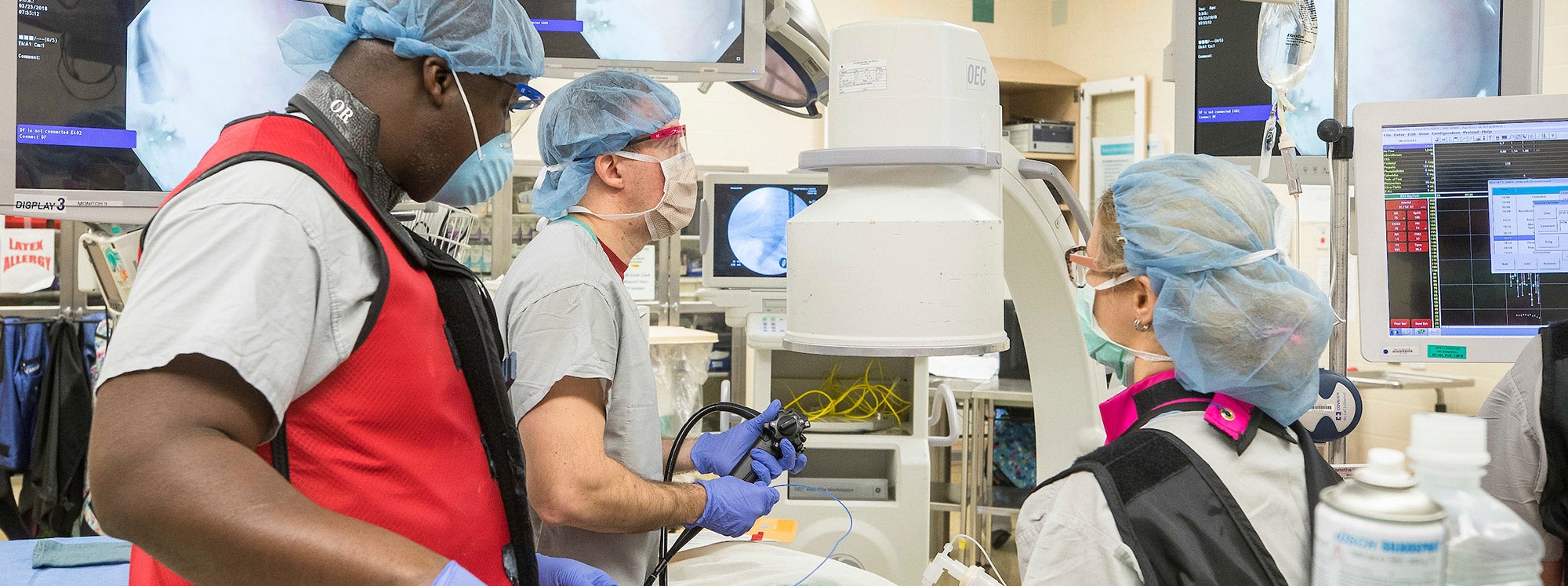 ECU surgeons conduct POEM procedure at Vidant Medical Center. (Photos by Cliff Hollis)