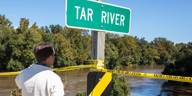 Picture of flooding at the tar river