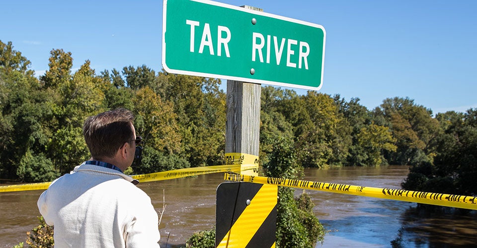 Picture of flooding at the tar river