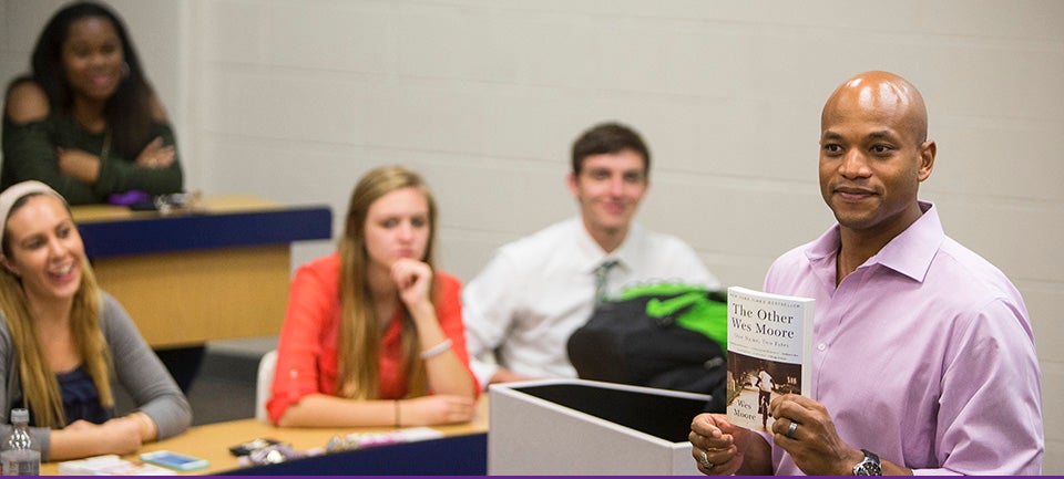 Visiting author Wes Moore, author of ECU's Pirate Read selection 