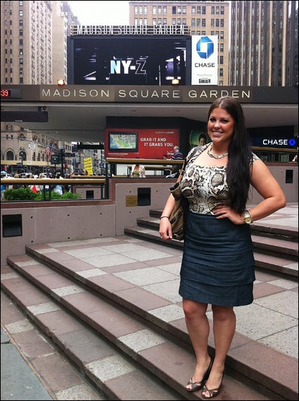 ECU student Kaitlyn Tillery is enjoying a summer internship at Madison Square Garden in Manhattan. (Contributed photo)