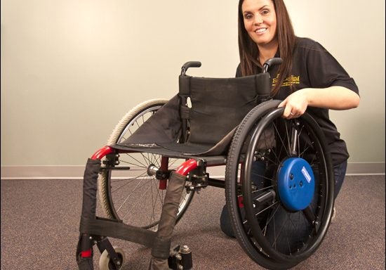 ECU graduate student Christina Brown-Bochicchio traveled across the country to join ECU's recreational therapy program, where she is now working on research to help wheelchair athletes improve their sports performance. (Photo by Chuck Baldwin, Health and Human Performance)