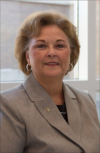 Lou Anna Hardee in ECU's College of Education has held numerous leadership positions in the Optimist Club of Greenville.(Photo by Cliff Hollis)