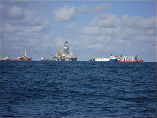 ECU researchers have been searching the Atlantic ocean to measure effects from the BP Deepwater Horizon oil spill. (Photo by Ben McGlaughon)