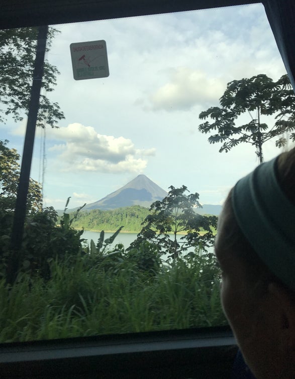 First view up close of Volcano Arenal