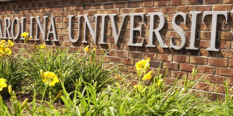 East Carolina University sign