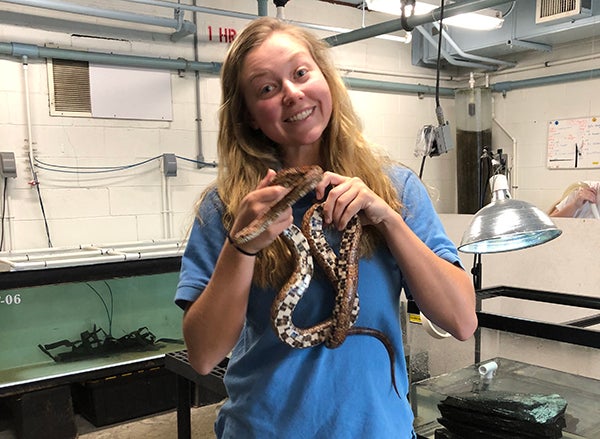 Scott, whose former passion for marine biology resurfaced during her internship, would like to meld that interest with her intended career path in neurobiology.