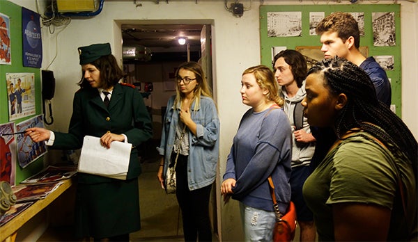 ECU students tour the Yalta Bunker, a nuclear fallout bunker built during the Cold War – now a museum – during their study abroad.