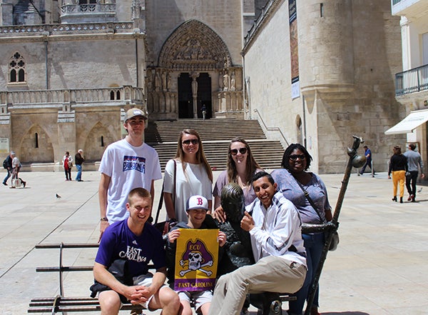 Students visited the Cathedral in Burgos, Spain.