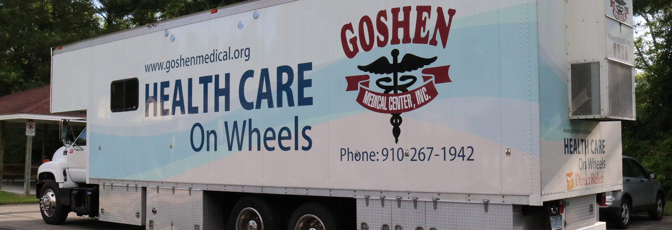 The new Goshen Medical Center mobile medical van will transport health care providers and medical equipment to provide care in remote areas of eastern North Carolina. (Photo by Matt Smith)