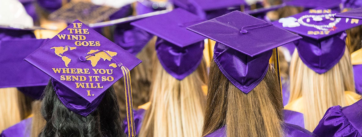 ECU will confer degrees to 1,655 bachelor degree candidates and 585 graduate degree candidates, including 38 doctoral candidates. 
