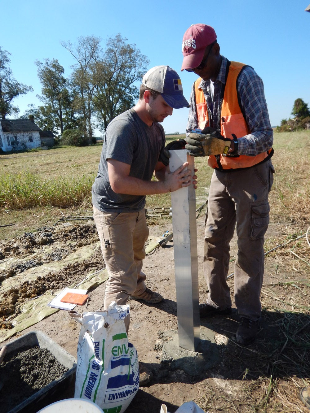 Graduate student Jon Gullet records data from soil collected in one of three counties for Manda’s RAPID grant. The team is trying to help determine what is driving the process of increased salinity in the soil in eastern North Carolina farms.
