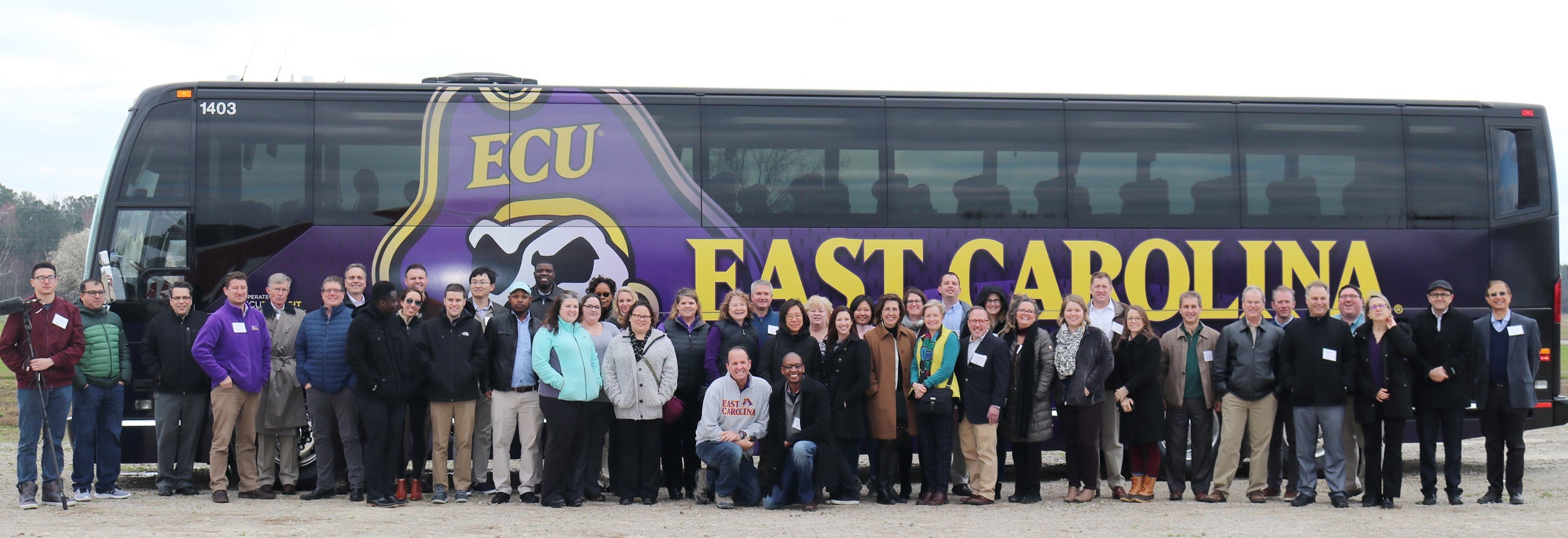 East Carolina University faculty and administrators toured eastern North Carolina over two days as part of the second annual Purple and Golden Bus Tour. The tour is designed to introduce faculty researchers to the culture, geography, heritage, economy and assets of eastern North Carolina. (Photos by Matt Smith)